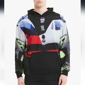 Puma - Mens BMW MMS Street Hoodie Size XL Pocket In Front Black